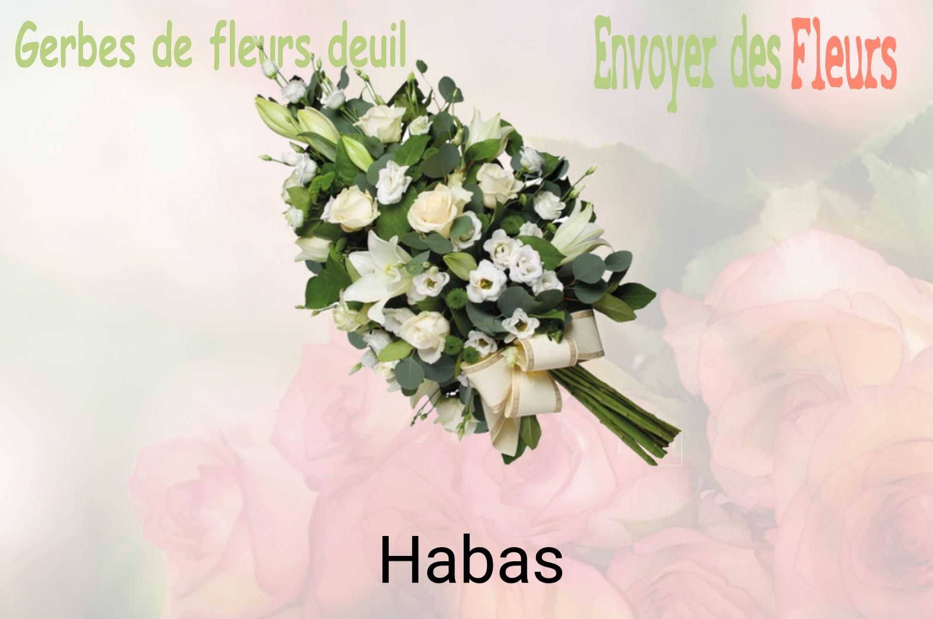 Gerbe de fleurs de deuil livrée à Habas